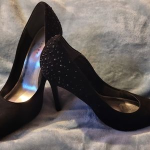 Black Sparkle Heels